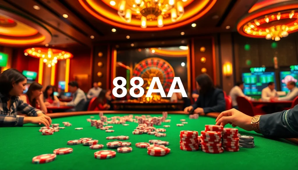 Experience the thrill of 88AA at an exciting casino poker game with dynamic interactions.